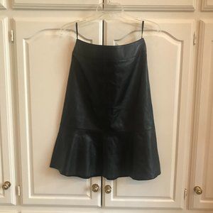 Antonio Melani Black Leather Skirt, Size 4